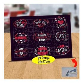 232148032949 Sevgi Dolu Yazılar 99 Parça Puzzle Yapboz Tablo