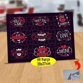 232148032949 Sevgi Dolu Yazılar 99 Parça Puzzle Yapboz Tablo