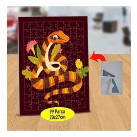 232148124965 Çiçekli Yılan 99 Parça Puzzle Yapboz Tablo