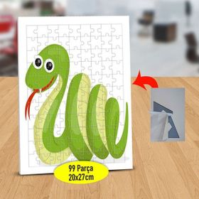 232148126605 Küçük Yeşil Yılan 99 Parça Puzzle Yapboz Tablo