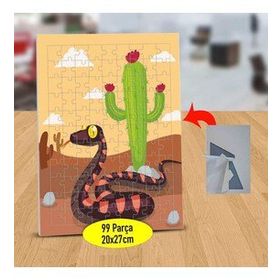 232148127123 Kaktüs Dibinde Yılan 99 Parça Puzzle Yapboz Tablo