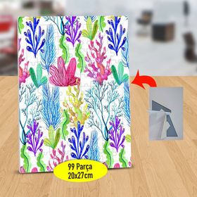 232148131383 Renkli Yosun Deseni 99 Parça Puzzle Yapboz Tablo