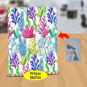 232148131383 Renkli Yosun Deseni 99 Parça Puzzle Yapboz Tablo