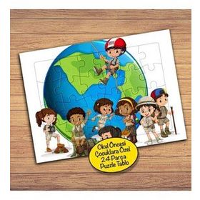 23259 Dünyayı Gezen İzciler Çocuklara Özel Puzzle Yapboz Tablo
