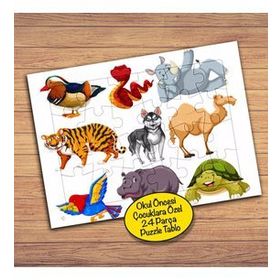 23390 Amazon Sevimli Hayvanlar 24 Parça Çocuklara Özel Yapboz Tablo