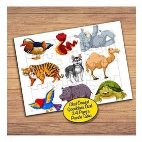 23390 Amazon Sevimli Hayvanlar 24 Parça Çocuklara Özel Yapboz Tablo