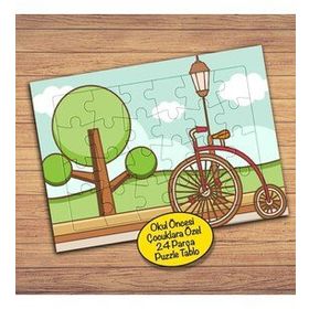 233PZ Ağaçlı Yolda Bisiklet Çocuklara Özel Puzzle Yapboz Tablo