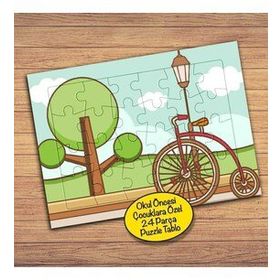 233PZ Ağaçlı Yolda Bisiklet Çocuklara Özel Puzzle Yapboz Tablo