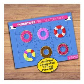 234PZ Tatlı Renkli Donutlar Çocuklara Özel Puzzle Yapboz Tablo