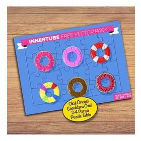 234PZ Tatlı Renkli Donutlar Çocuklara Özel Puzzle Yapboz Tablo