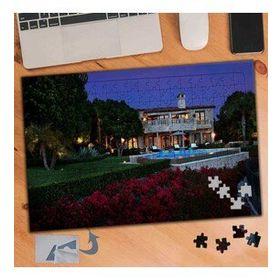 235 Bahçeli Lüks Villa Ev 240 Parça Puzzle Yapboz Tablo