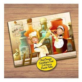 23553 Aşçı Ve Hizmetçi Eğlence Çocuklara Özel Puzzle Yapboz Tablo