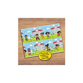 23607 Çimenlerde Oynayan Arkadaşlar Çocuklara Özel Puzzle Yapboz Tablo