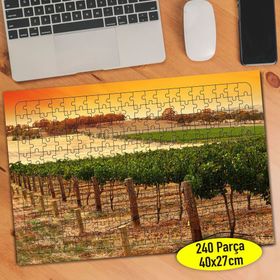 2371472 Yeşil Ağaçlar Doğa Manzarası 240 Parça Puzzle Yapboz