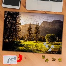 2378 Gün Batımı Ve Arazida Ağaçlar 240 Parça Puzzle Yapboz Tablo