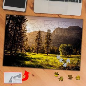 2378 Gün Batımı Ve Arazida Ağaçlar 240 Parça Puzzle Yapboz Tablo