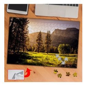 2378 Gün Batımı Ve Arazida Ağaçlar 240 Parça Puzzle Yapboz Tablo