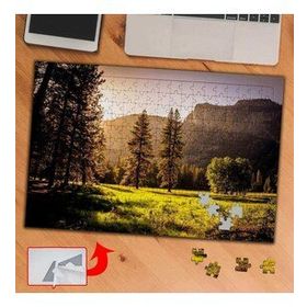 2378 Gün Batımı Ve Arazida Ağaçlar 240 Parça Puzzle Yapboz Tablo