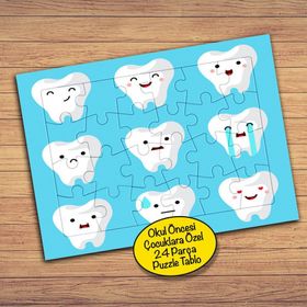 238 Dental Diş Surat Emojileri 24 Parça Çocuklara Özel Yapboz Tablo