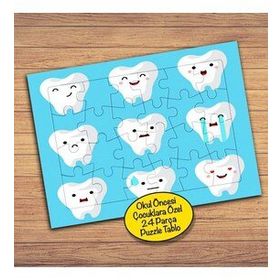 238 Dental Diş Surat Emojileri 24 Parça Çocuklara Özel Yapboz Tablo