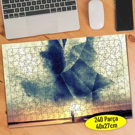 238875142 Gün Batımında ve Romantik Çift 240 Parça Puzzle Yapboz