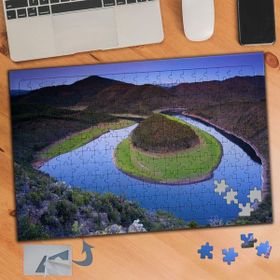 239 Göl Ortasında Kara Parçası 240 Parça Puzzle Yapboz Tablo