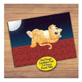 23907 Dolnay Çatıda Uzanan Kedi Çocuklara Özel Puzzle Yapboz Tablo