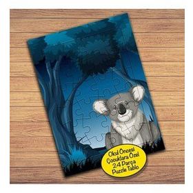 23948 Ormandaki Koala Hayvan Çocuklara Özel Puzzle Yapboz Tablo