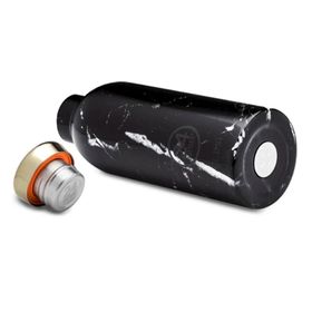 24 Bottles 500 ml Clima Bottle Marble Black Paslanmaz Çelik Termos