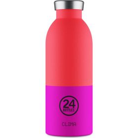 24 Bottles 500 ml Kırmızı Pembe Clima Bottle Energy Paslanmaz Çelik Termos