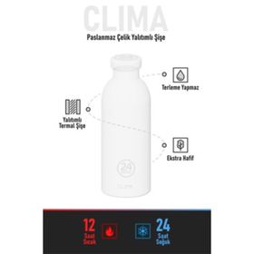 24 Bottles 500 ml Pembe Clima Bottle Passion Pink Paslanmaz Çelik Termos