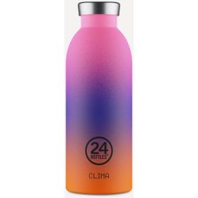 24 Bottles 500 ml Renkli Clima Bottle sundown Paslanmaz Çelik Termos