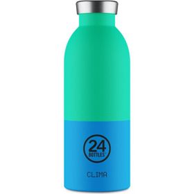 24 Bottles 500 ml Yeşil Mavi Clima Bottle Wave Paslanmaz Çelik Termos