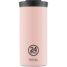 24 Bottles 600 ml Pembe Travel Tumbler Dusty Pink Paslanmaz Çelik Termos Bardak