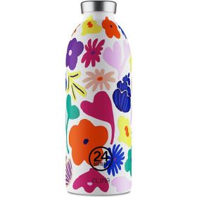 24 Bottles 850 ml Renkli Clima Bottle Acqua Fiorita Paslanmaz Çelik Termos