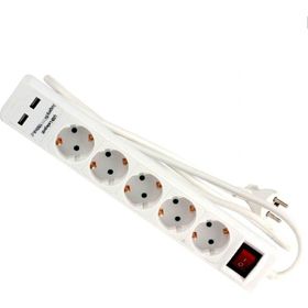 24025 USB Girişli Beşli Grup Priz ve Uzatma Kablosu