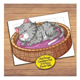24026 Yuvasında Uyuyan Kedi 24 Parça Çocuklara Özel Yapboz Tablo