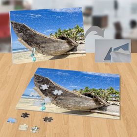 24069571 Kayık El Emeği Palmiyeler 99 Parça Puzzle Yapboz Tablo