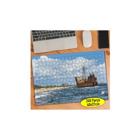 24073 Eski Rustik Gemi Deniz Manzara 240 Parça Puzzle Yapboz