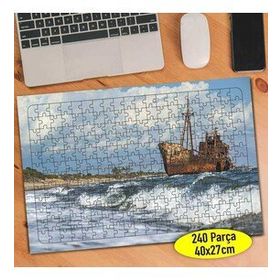 24080 Eski Rustik Gemi Deniz Manzara 240 Parça Puzzle Yapboz