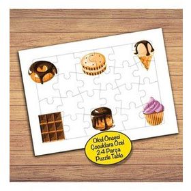 240PZ Çikolatalı Yiyecekler Çocuklara Özel Puzzle Yapboz Tablo