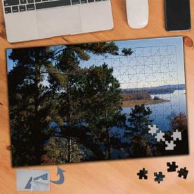 242 Ağaç Topluluğu Ve Deniz Manzarası 240 Parça Puzzle Yapboz Tablo