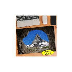 2424 Mağaradan Gökyüzü ve Dağ Manzarası 240 Parça Puzzle Yapboz