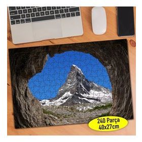 2424 Mağaradan Gökyüzü ve Dağ Manzarası 240 Parça Puzzle Yapboz