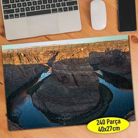 242832 Taş Kayalıklar ve Göl Manzarası 240 Parça Puzzle Yapboz