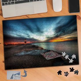 243 Akşam Üstü Renkli Gökyüzü 240 Parça Puzzle Yapboz Tablo