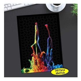 243522 Rengarenk Boya Sıçraması Obje 240 Parça Puzzle Yapboz