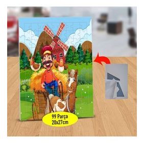 24513 Çiftlikte Atın Üstünde Çiftçi 99 Parça Puzzle Yapboz Tablo