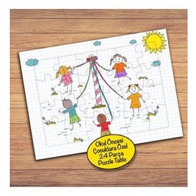 245PZ Parkta Oynayan Arkadaşlar Çocuklara Özel Puzzle Yapboz Tablo