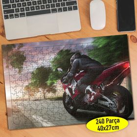 2465013 Motorsiklet Hız Tutkunu Yarışçı 240 Parça Puzzle Yapboz